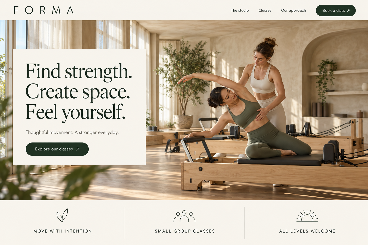 Forma website design concept
